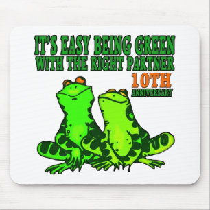 Alfombrilla De Ratón 10mo Regalos del aniversario de boda