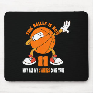 Alfombrilla De Ratón 11 años Feliz 11 aniversario Básquetbol 11º Bi