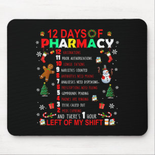Alfombrilla De Ratón 12 Días De Farmacia Divertida Navidad Farmacéutico