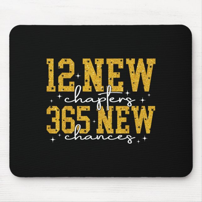 Alfombrilla De Ratón 12 New Chapters 365 New Chances Happy New Year Par (Frente)