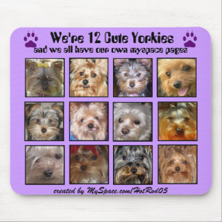 Alfombrilla De Ratón 12 YORKIES LINDOS - Mousepad modificado para