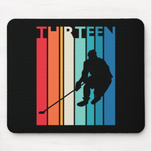 Alfombrilla De Ratón 13.º regalo de cumpleaños Trece años de hockey vin