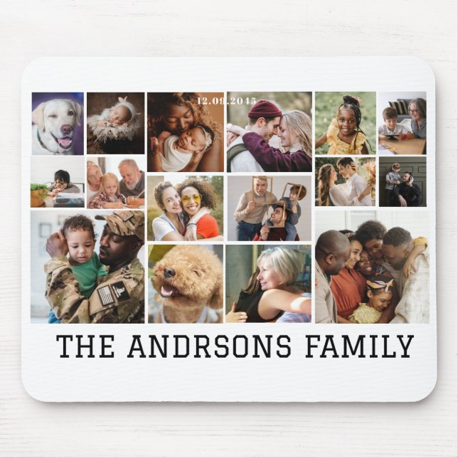 Alfombrilla De Ratón 16 fotos Mousepad (Frente)