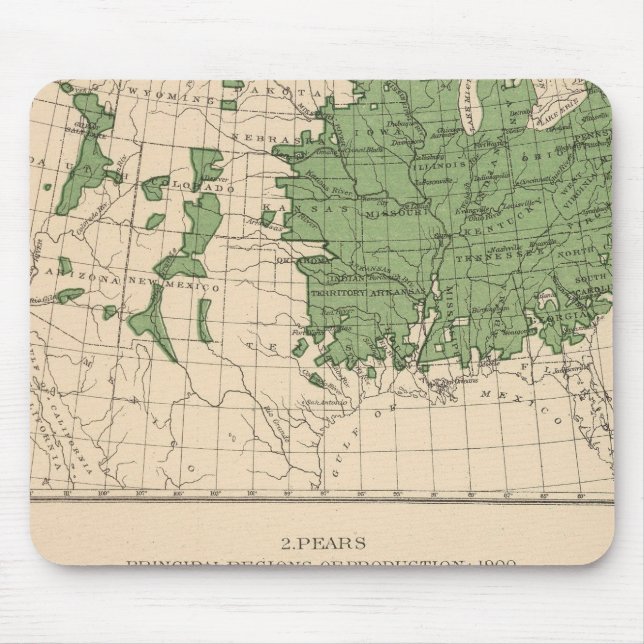 Alfombrilla De Ratón 174 Manzanas, peras, principales regiones (Frente)