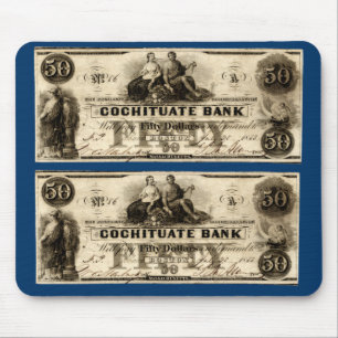 Alfombrilla De Ratón 1853 Cochituate 50 Dólares Nota