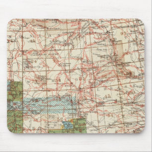 Alfombrilla De Ratón 1880 Mapa de progreso de las encuestas geográfica