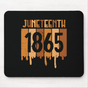 Alfombrilla De Ratón 18 de junio de 1865 Melanin Drip Black Pride Men W