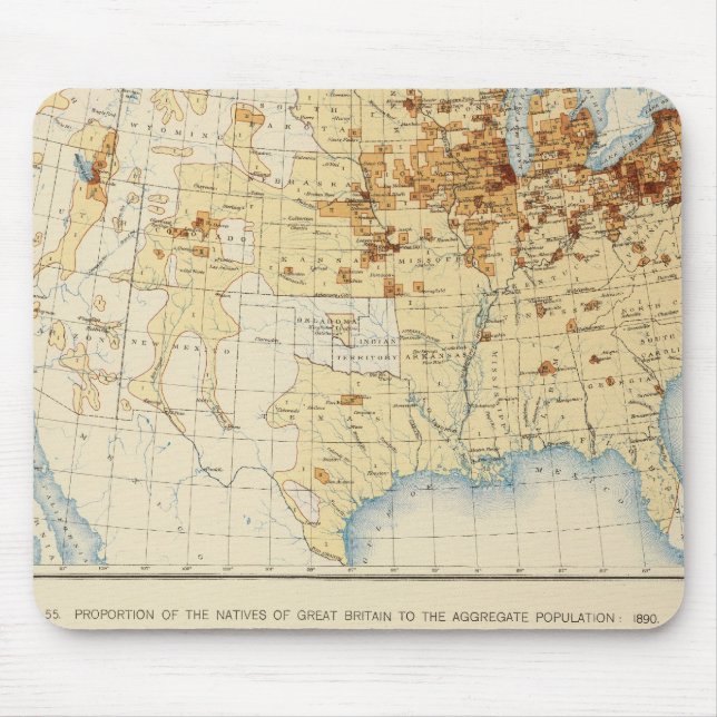 Alfombrilla De Ratón 18 Nativos de Gran Bretaña 1890 (Frente)