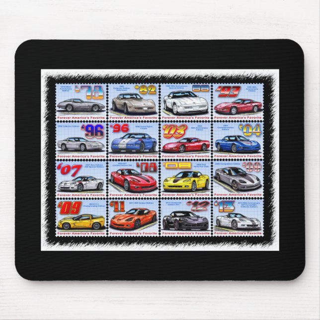 Alfombrilla De Ratón 1978-2013 montaje del Corvette de la edición (Frente)