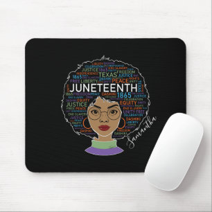 Alfombrilla De Ratón 19 de junio Mujer negra Derechos de los negros