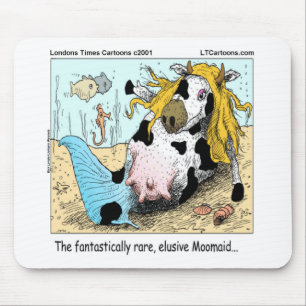 Alfombrilla De Ratón 1/2 Vaca 1/2 Sirena Moomaid Divertido