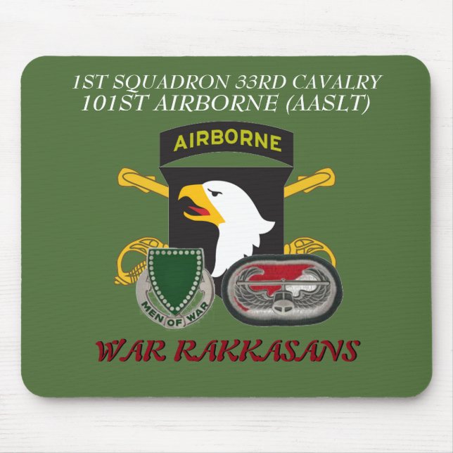 Alfombrilla De Ratón 1r 33ro CABALLERÍA 101ST ABN MOUSEPAD de la (Frente)