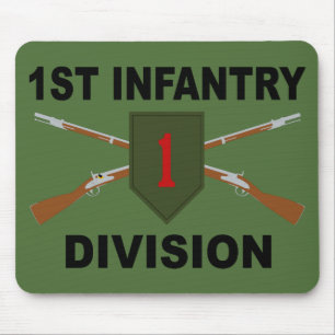 Alfombrilla De Ratón 1r División de infantería - rifles cruzados - co