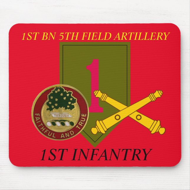 Alfombrilla De Ratón 1r INFANTERÍA MOUSEPAD de la 5ta ARTILLERÍA DE (Frente)