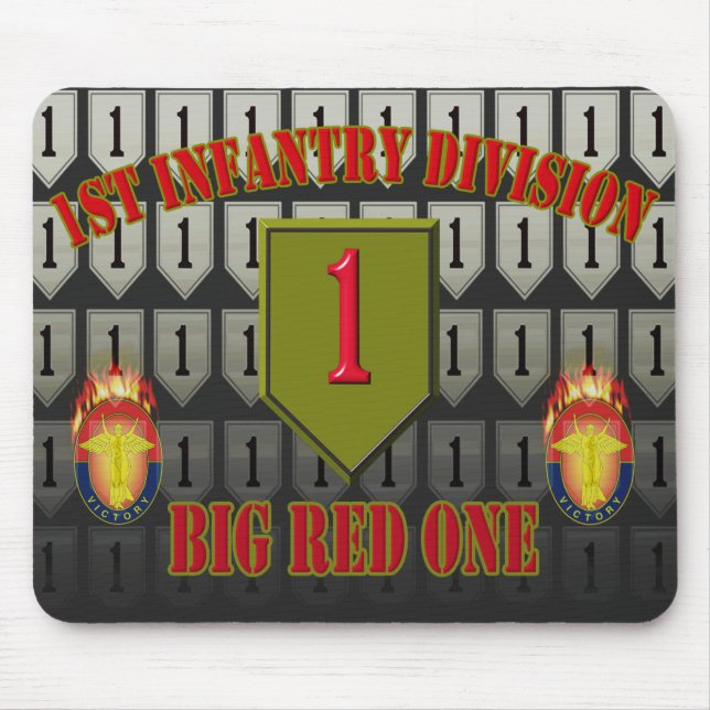Alfombrilla De Ratón 1st Infantry Division “Big Red One”  (Frente)
