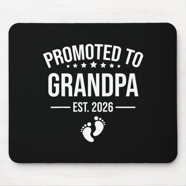 Alfombrilla De Ratón 1st Time Grandpa Est 2026 New First Grandpa 2026  (Frente)