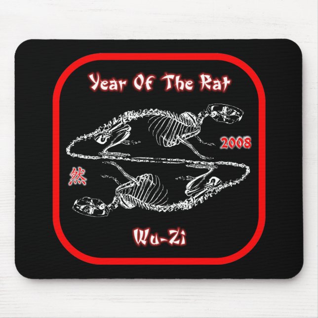 Alfombrilla De Ratón 2008 años de la rata Mousepad (Frente)