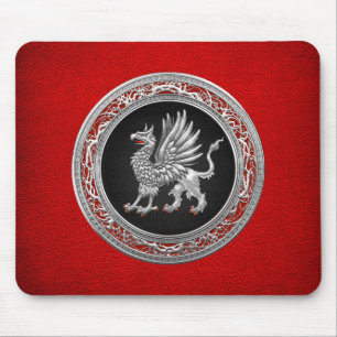 Alfombrilla De Ratón [200] Griffin de plata sagrada