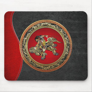 Alfombrilla De Ratón [200] Hokusai - Shoki Riding Shishi Lion