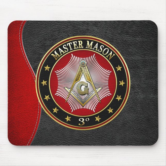 Alfombrilla De Ratón [200] Master Mason - 3er grado Square & Compass (Frente)