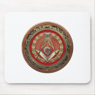 Alfombrilla De Ratón [200] Master Mason - Gold Square & Compass