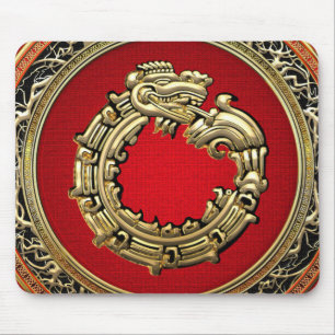 Alfombrilla De Ratón [200] Serpent God Quetzalcoatl [Oro]