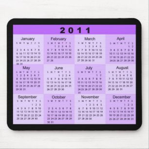 Alfombrilla De Ratón 2011 años de un vistazo hacen calendarios