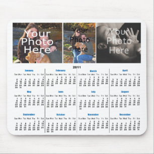 Alfombrilla De Ratón 2011 Personalizado de calendario Foto Mousepad - A