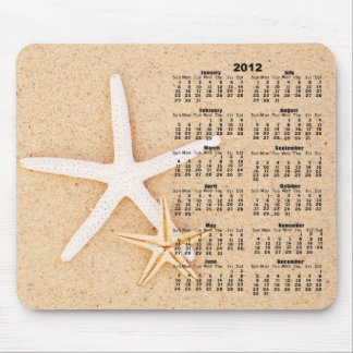 Alfombrilla De Ratón 2012 calendario - estrellas de mar Mousepad