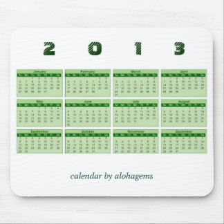 Alfombrilla De Ratón 2013 calendario Mousepad
