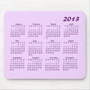 Alfombrilla De Ratón 2013 calendario Mousepad
