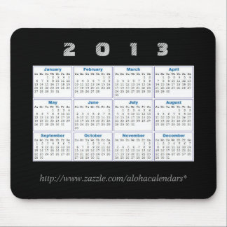 Alfombrilla De Ratón 2013 calendario Mousepad