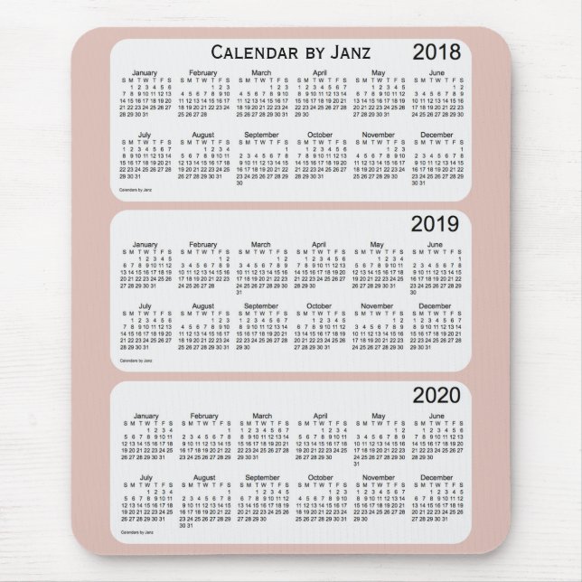 Alfombrilla De Ratón 2018-2020 Thistle Calendar, de Janz (Frente)