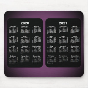 Alfombrilla De Ratón 2020-2021 Foggy Purple Neon Calendar, de Janz