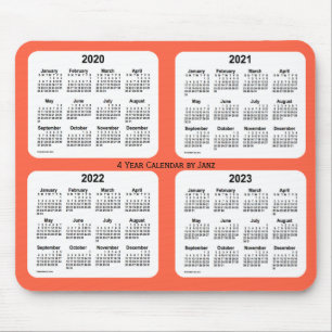 Alfombrilla De Ratón 2020-2023 Calendario de 4 años de la Red del Toma