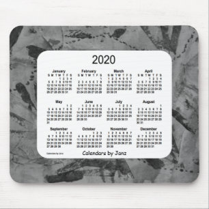 Alfombrilla De Ratón 2020: Resumen de calendario de arte negro de Janz
