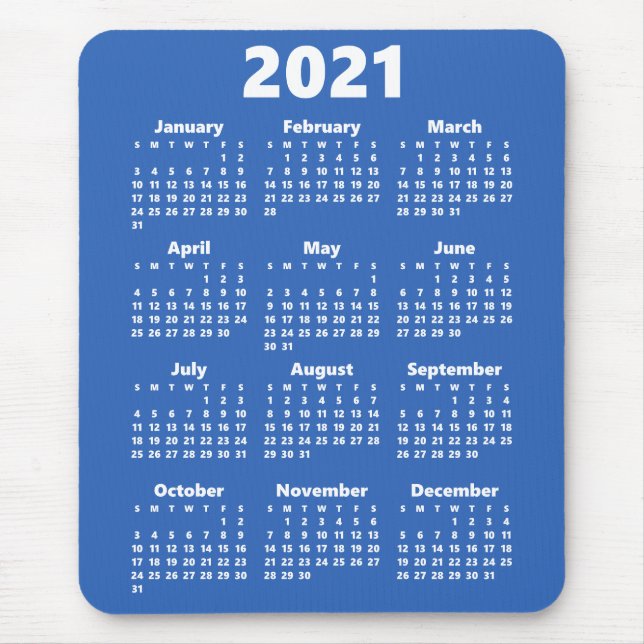 Alfombrilla De Ratón 2021 Calendario Personalizado Color Mousepad moder (Frente)