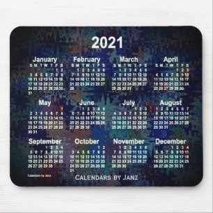 Alfombrilla De Ratón 2021 Crazy Quilt Recoleta Neon Calendar, de Janz