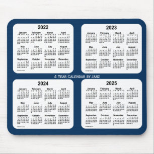 Alfombrilla De Ratón 2022-2025 Caja de la policía Azul Calendario de 4