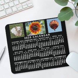 Alfombrilla De Ratón 2022 Year Monthly Calendar Black Custom 3 Photos
