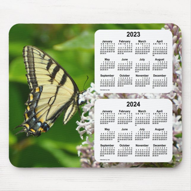 Alfombrilla De Ratón 2023-2024 Swallowtail Butterfly Calendar by Janz (Frente)