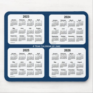 Alfombrilla De Ratón 2023-2026 Caja de la policía Azul Calendario de 4