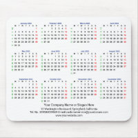 2023 Calendar MONDAY START - ISO Week Mouse Pad