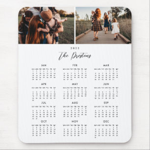 Alfombrilla De Ratón 2023 Calendario EDITABLE COLOR Foto Mousepad
