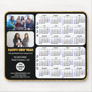 Alfombrilla De Ratón 2024 2025 Calendario Gold Script Corporate 2 Foto