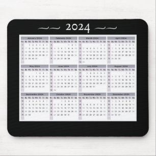 Alfombrilla De Ratón 2024 Calendario Semanal Blanco Blanco Blanco Gran
