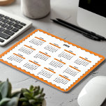 Alfombrilla De Ratón 2025 Año completo Naranja anual de ondas del calen<br><div class="desc">Naranja, negro y blanco: un Mousepad de calendario mínimo y básico de 12 meses de 2025 con un fondo blanco limpio, un elegante borde ondulado Naranja y un elegante acento negro. Este diseño ofrece un aspecto moderno perfecto para su oficina en casa, un regalo sencillo y reflexivo para un compañero...</div>