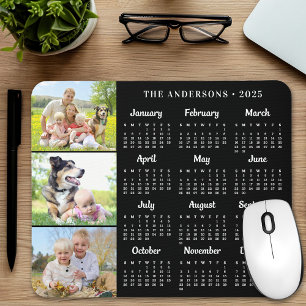 Alfombrilla De Ratón 2025 Calendario Personalizado 3 Fotos Familia Mode