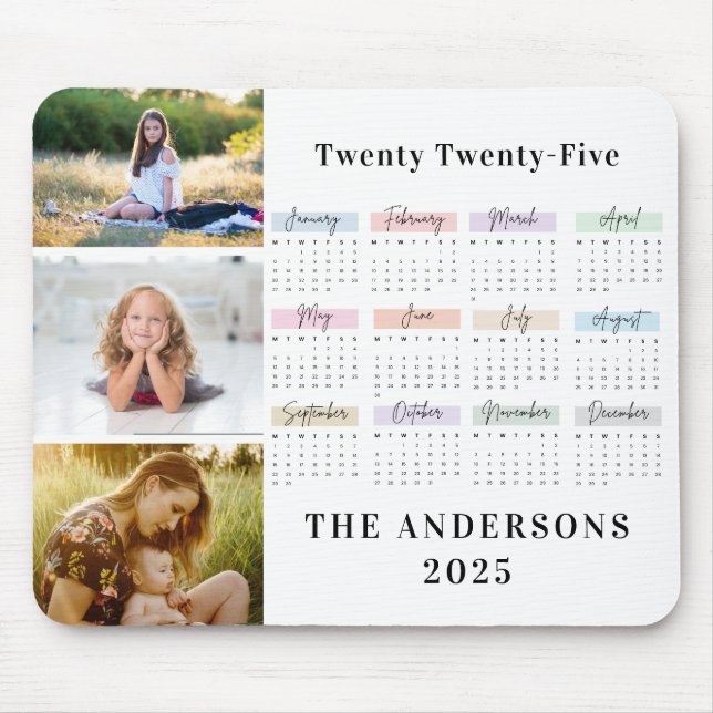 Alfombrilla De Ratón 2025 Modern Family 4 Collage de fotos Personalizad (Frente)