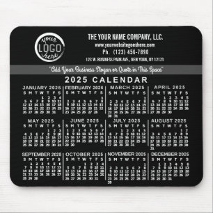 Alfombrilla De Ratón 2025 Personalizado del calendario Nombre del logot